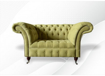 Chesterfield Sofa Couch Polster Garnitur 1,5 er Sofas Klassisch Einsitzer = Chesterfield pohovka gauč potah souprava 1,5 er sofás klasický jednosedák