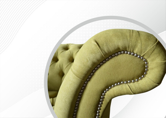 Chesterfield Sofa Couch Polster Garnitur 1,5 er Sofas Klassisch Einsitzer = Chesterfield pohovka gauč potah souprava 1,5 er sofás klasický jednosedák