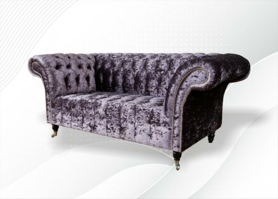 Chesterfield Pohovka Sofa Dvoumístná Látka Pohovky 2 Místa Polstr Samet