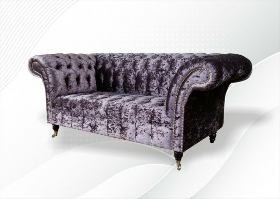 Chesterfield Pohovka Sofa Dvoumístná Látka Pohovky 2 Místa Polstr Samet