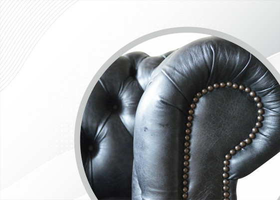 Chesterfield polstrová pohovka, kůže, pohovky, sedací souprava dvoumístný gauč samet nový.