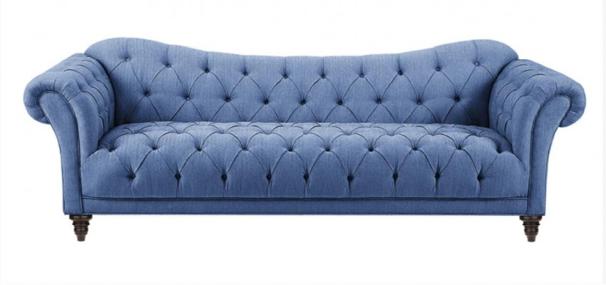 Béžová pohovka s knoflíky Chesterfield Sofa čalouněná sedací souprava Pohovky Luxusní Nové