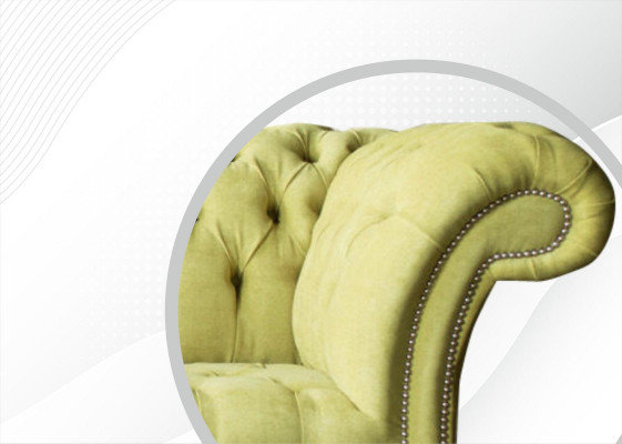 Sofa 2místná pohovka čalouněná pohovky Chesterfield obývací pokoj design textilie látka nová