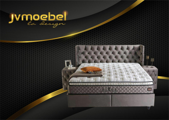 Moderní design 2x noční stolky Chesterfield textilní ložnice noční stolky nové