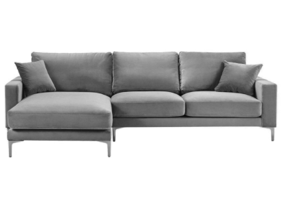 Ecksofa šedé XXL velké textilní Chesterfield sedačky Kreativní nábytek obývacího pokoje.