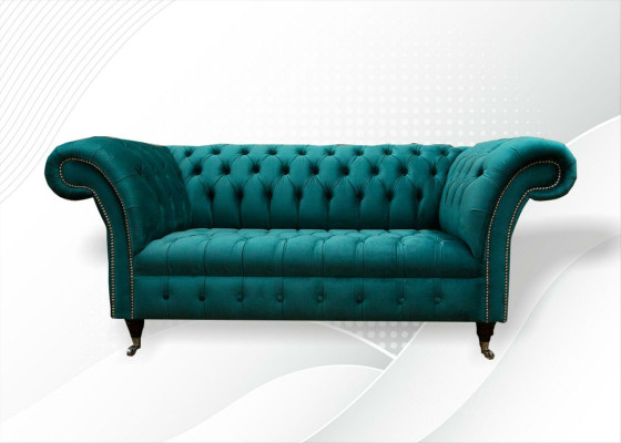 Pohovka 2místná Chesterfield s potahem luxusního designu Pohovka Sofas Lounge Club Sofas
