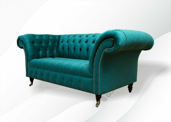 Pohovka 2místná Chesterfield s potahem luxusního designu Pohovka Sofas Lounge Club Sofas