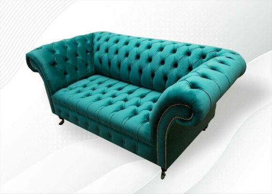 Pohovka 2místná Chesterfield s potahem luxusního designu Pohovka Sofas Lounge Club Sofas