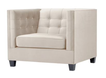 Křeslo Moderní Chesterfield Textilní Látka Bílá Kreativní Loft Nábytek Nový Obývací Pokoj