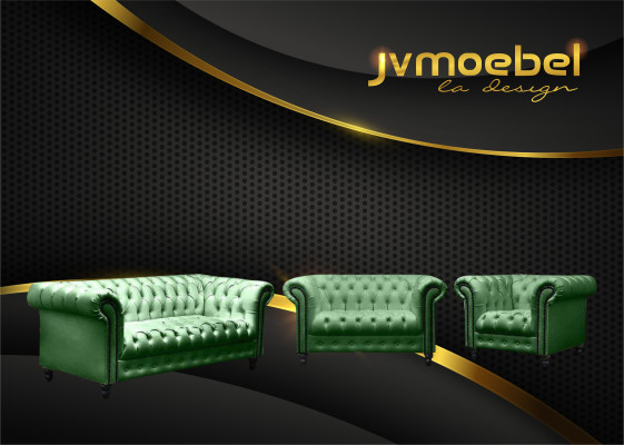 Modernes Designer Set 31 Sitzer Chesterfield Sofas Wohnzimmer Set