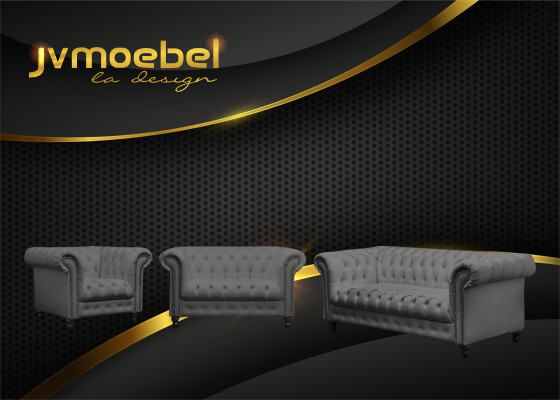 Modernes Designer Set 31 Sitzer Chesterfield Sofas Wohnzimmer Set