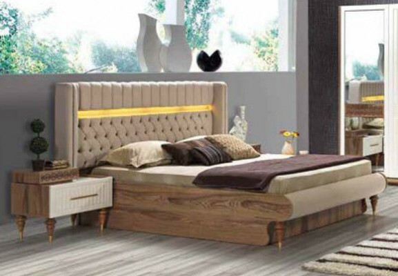 Elegantní moderní ložnicový nábytek v luxusním evropském designu.