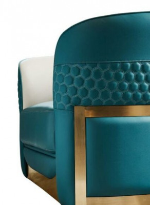 Sofa Chesterfield polstrování Sedací souprava 3+1 set kožený textilní materiál