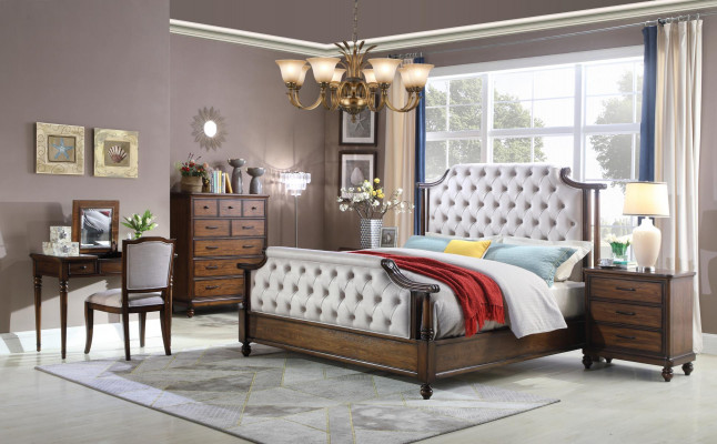 Postel potah design Luxus dvojitá hotely Postele spáče Kůže Chesterfield
