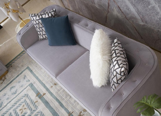 Sofa set 3+2+1 seater Design Sofas Upholstered Couches Textile Modern Relax