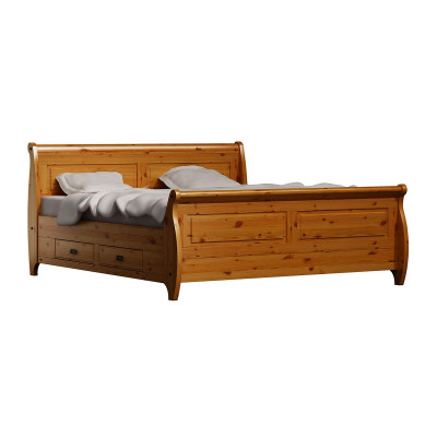 Design Luxus Doppelhotelové postele ložnice z masivního dřeva 180x200cm postel s polstrováním