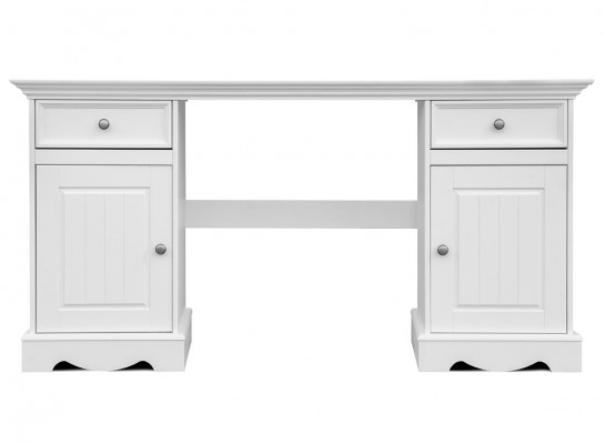Venkovský psací stůl Nábytek do pracovny Kancelářský nábytek Masivní dřevo Office stůl Bílý