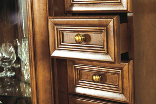 Klasická vitrína Komoda Skříň s šuplíky Skříň Vitrína Model Z-KS1