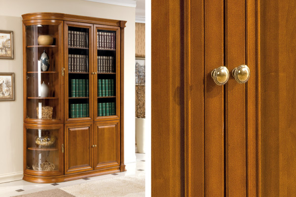 Klasická skříň na knihy knihovna vitrína vitrínová skříň skleněná skříň