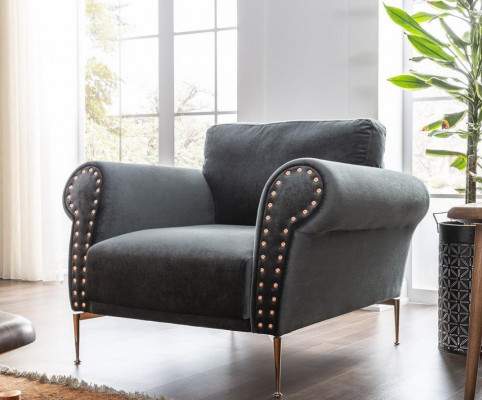 Křeslo Křeslo s ušima Křeslo na koktejly Sedadlo Moderní design Modrá látka Sedačka