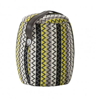 Polštářový stolička Puff Footstool Sitzhocker Otapěný šedě zelený