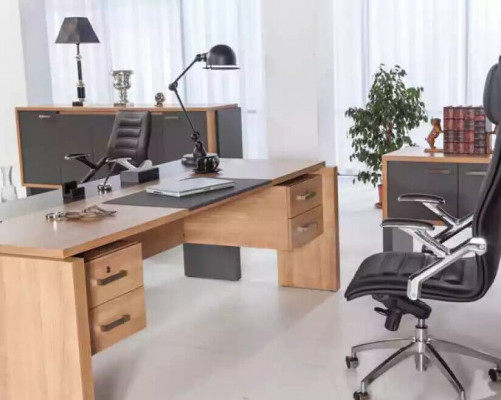 Luxus psací stůl dřevěný design kancelářský nábytek 206x102cm