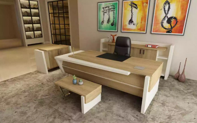 Stůl, konferenční stolek, skříň na složky, moderní hnědý nábytek