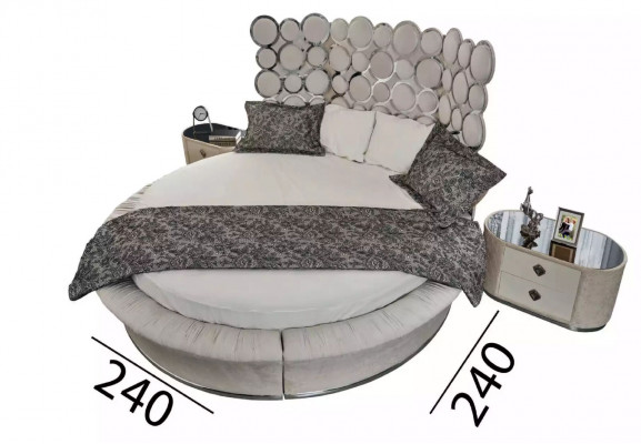 Ložnice - moderní postel + 2 noční stolky + toaletní stůl + zrcadlo, nový.