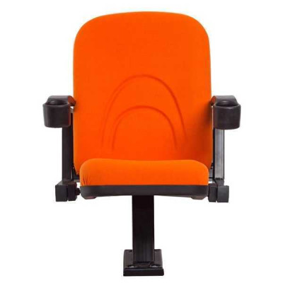 Modern Sessel Sessel Sofa 1 Sitzer für Theater Kino Design Luxus Orange Textil