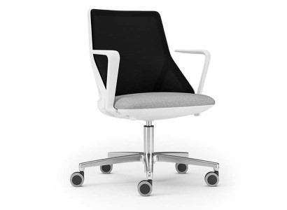Luxus Stuhl Weiß Büro Stühle Polster Sessel Design Möbel Drehstuhl neu