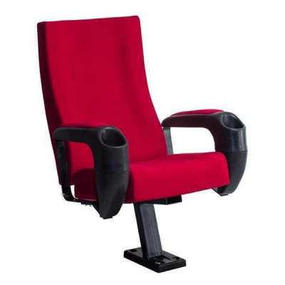 Modern Sessel Sessel Sofa 1 Sitzer für Theater Kino Design Luxus Rot Textil