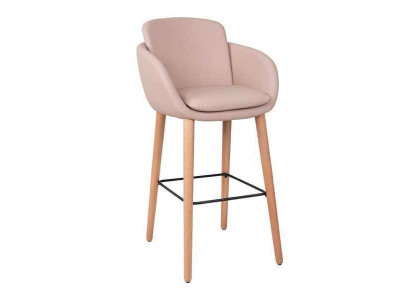 Barový židle Barový židle Beige Faux Leather Design Barové židle Bar Hocker židle Hocker