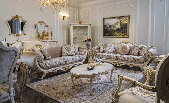 Křeslo Nábytek Židle Art deco Design Vysoký nábytek Textilie Obývací pokoj Loungování