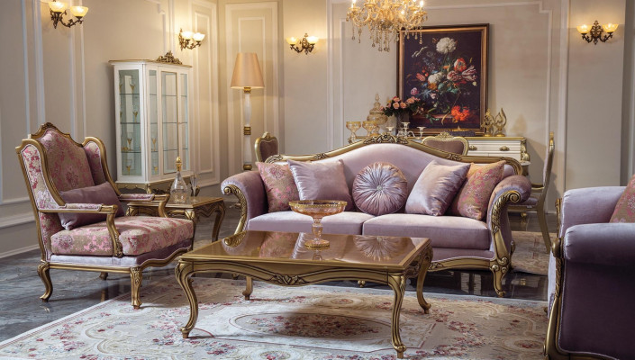 Luxusní nábytek Design křeslo Design jednosed Textil obývací pokoj Classic