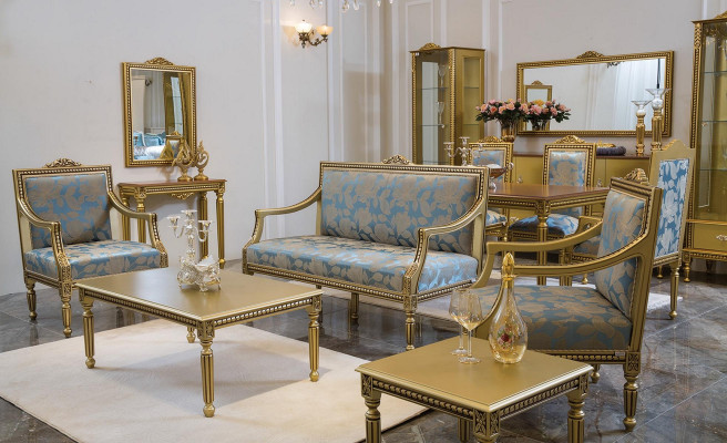 Křesla Polštáře Židle Zlatý Látka Luxusní Design Křeslo Jednosedadlo Klasický
