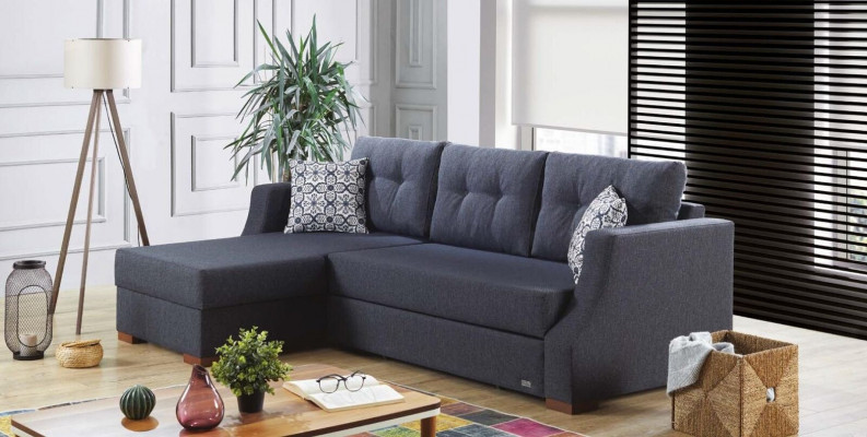 Sofa Designérská pohovka s funkcí postele úložný prostor Rozkládací pohovka Rovnovážná pohovka L-tvar