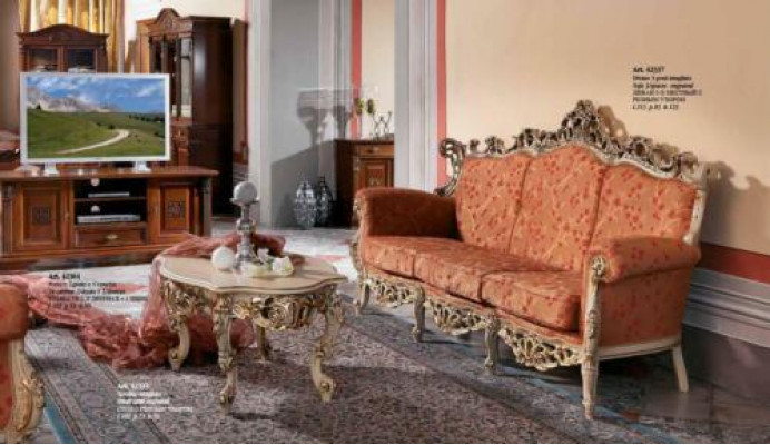 Designer 321 sedací souprava Potah Italský nábytek Pohovka Masivní dřevo