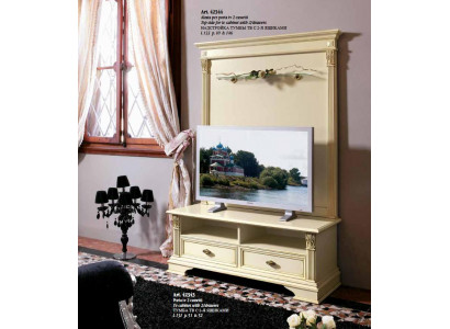 Televizní skříň televizní stěna sideboard rtv nízká italská antiky styl dřevo