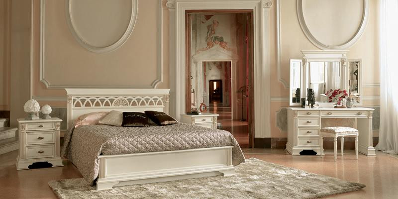 Manželská postel Diseň Luxus Postele Dekorace Baroko Rokoko Starobylý Styl