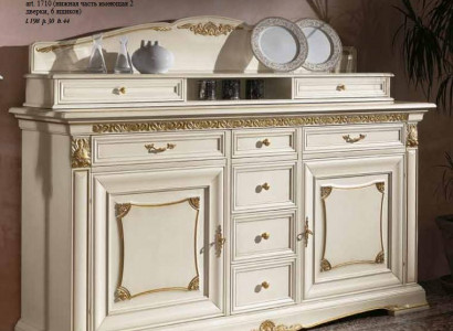 Nástěnná skříňka pro servírování Edle Massivholz Buffet Schrank Nový jídelní pokoj skříně Barokní nový