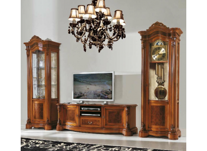 Obývací pokoj RTV Vitrína Obývací stěna Skříně Design TV Art déco Vitríny Set Skříň