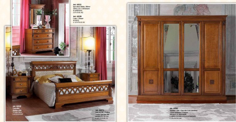 Ložnice set Kompletní Komoda Postel Šatní skříň Postele Noční stolek 6-dílný Masivní dřevo