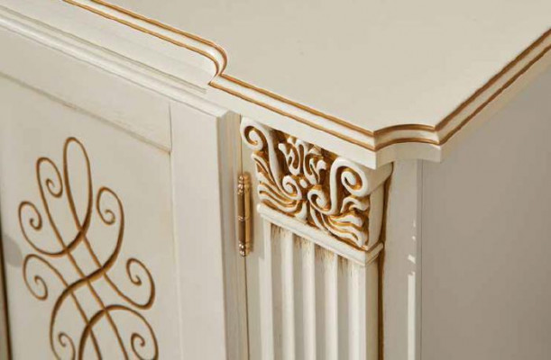 Postel noční stolek komoda 7dílná sada ložnice Design luxusní ložnice Masivní dřevo