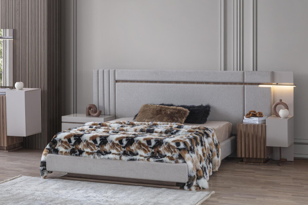 Ložnice Set Luxus Design Postel 2x Noční stolky Šatrová skříň 4kusy Nové