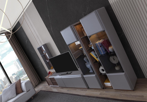 Designer obývací pokoj set 7 dílů. Moderní stěny do obývacího pokoje, obývací stěna.
