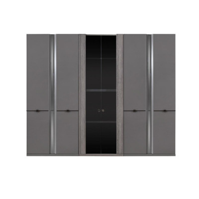 Ložnice set postel šatní skříně skříň postele 2x noční stolky 4dílný.