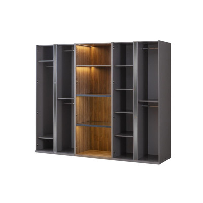 Ložnice set postel šatní skříně skříň postele 2x noční stolky 4dílný.