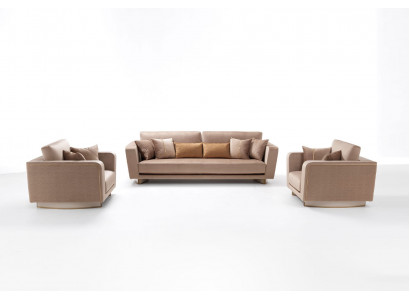 Sedací souprava 3+1+1 křeslo Set Design Pohovka Potah Klasická 3 dílná