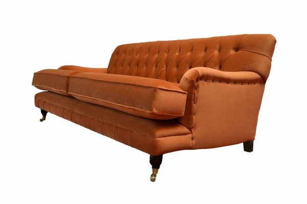 Chesterfield Design Luxus Pohovková Souprava Sedačka Křeslo Textilie Nový