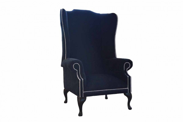 Chesterfield křeslo s uchem Design Luxus textilní pohovky textilie 1-sedák polstrovaný
